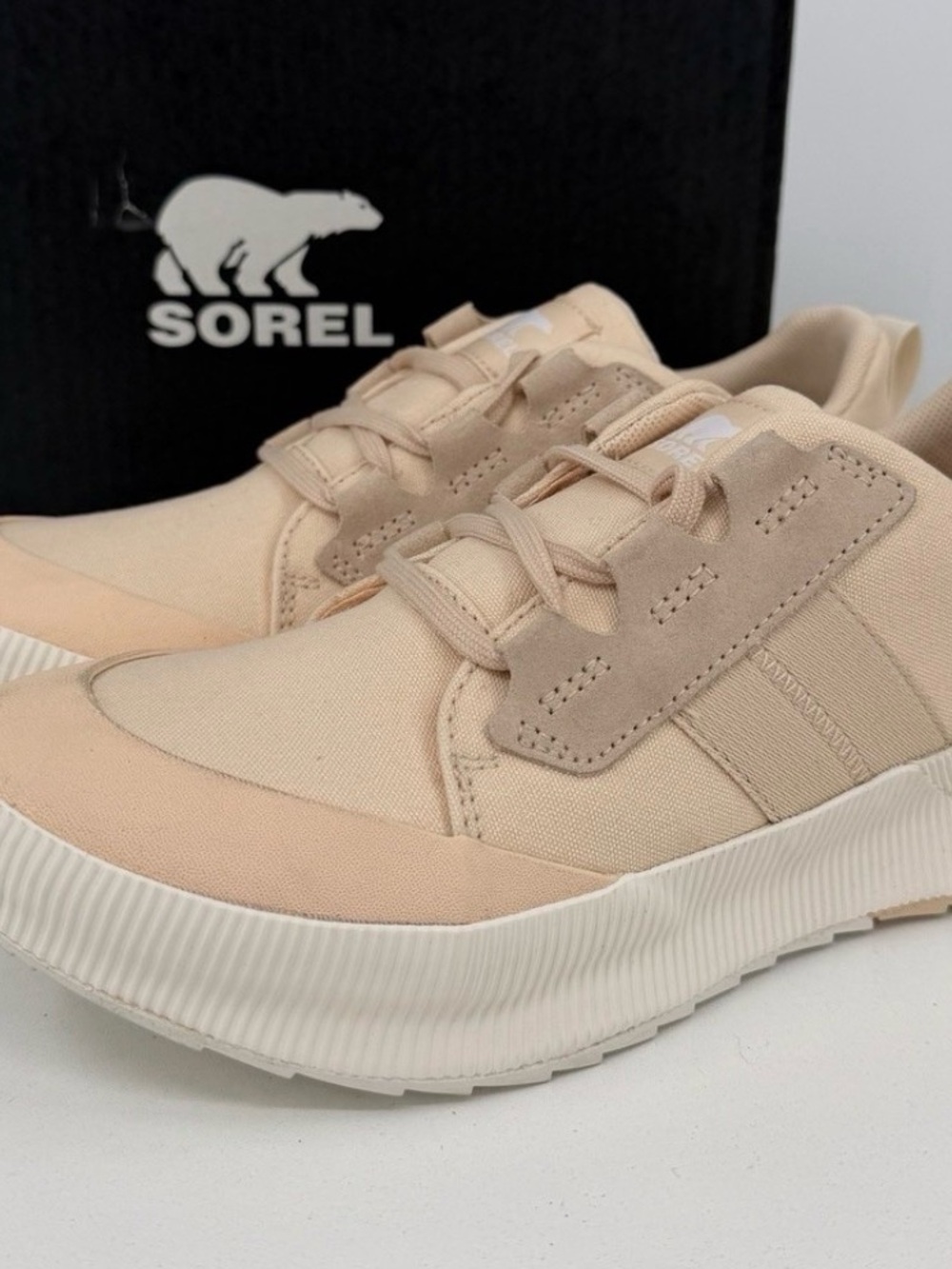 Sorel Women's Neutral Beige Canvas Sneaker